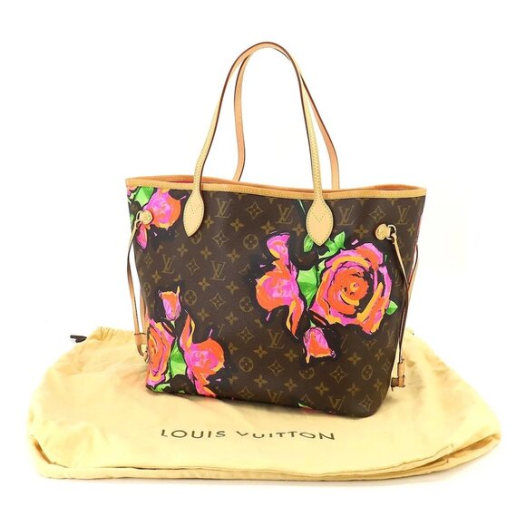LOUIS VUITTON Monogram Rose Neverfull MM Tote Bag Brown Pink M48613 90216981 - Picture 1 of 9